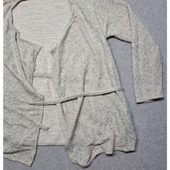 Pure Jill  Women's Cardigan Sweater Medium Gray  Open Front Knit Pockets Comfy - Picture 4 of 9